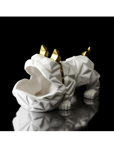 Svuotatasche Bulldog Origami Bianco