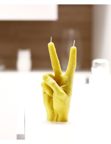 Candle Hand Victory Yellow