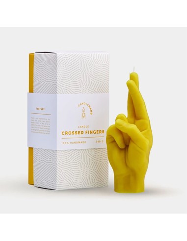 Candle Hand Crossed Fingers Yellow