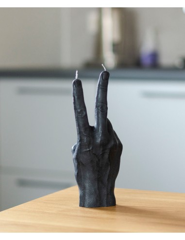 Candle Hand Peace Black