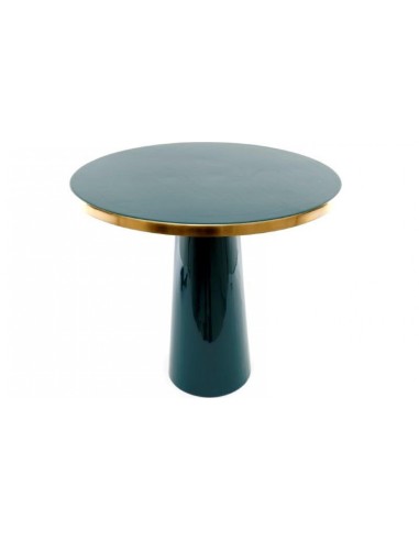 Tavolino Luxe Gold Edged Table Blu 51X47.5