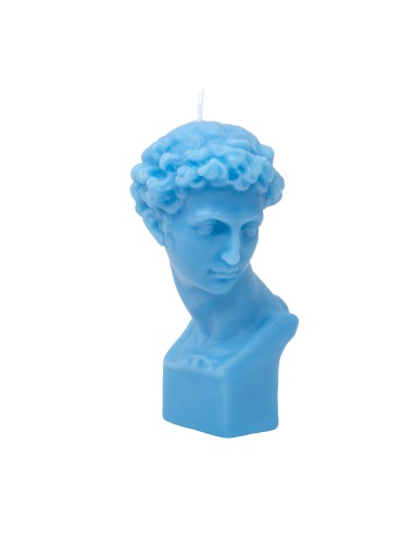 DAVID CANDLE BUST BLUE